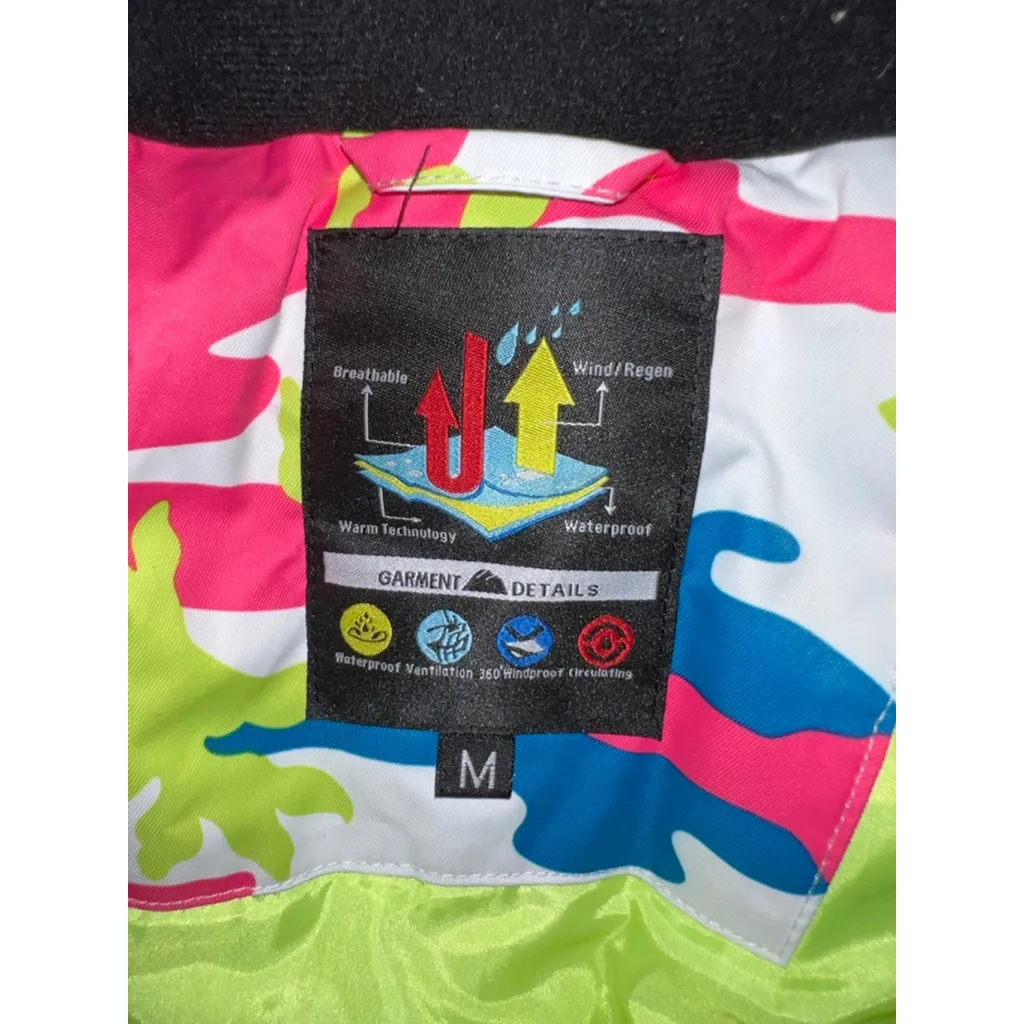 Women's Ski & Snow Jacket M Pink White Camo Size M - Image 5