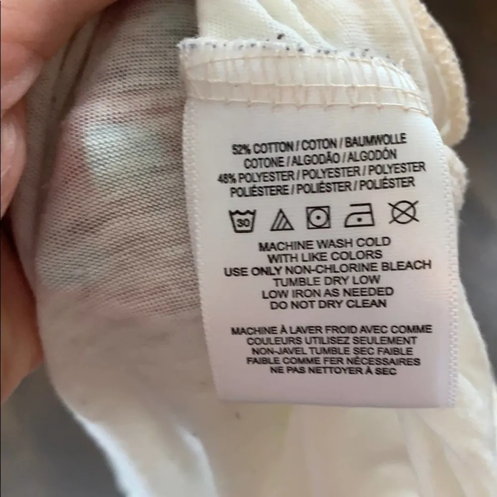 Free People Irma Burnout Drape Flowy Cream Tank - Image 4