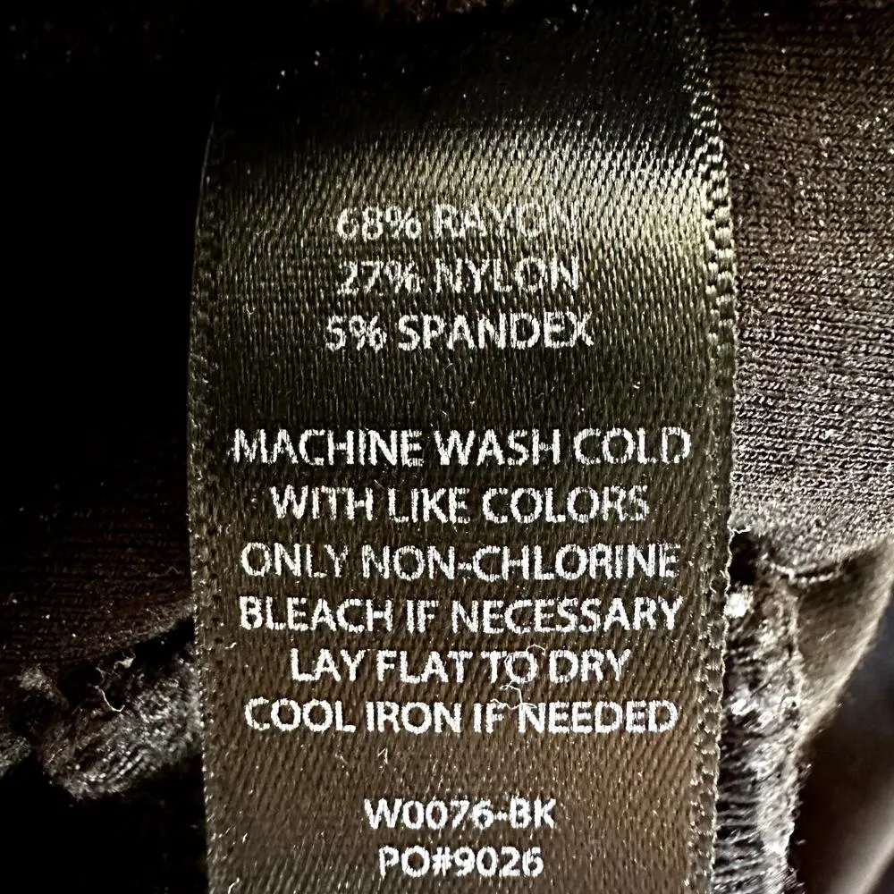 Betabrand Classic Dress Yoga Pants Straight Mid Rise Faux Pockets Black Medium - Image 4