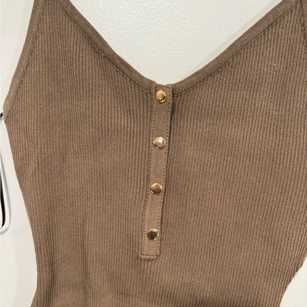 NWT brown button‎ contour bodysuit love tree - Image 2