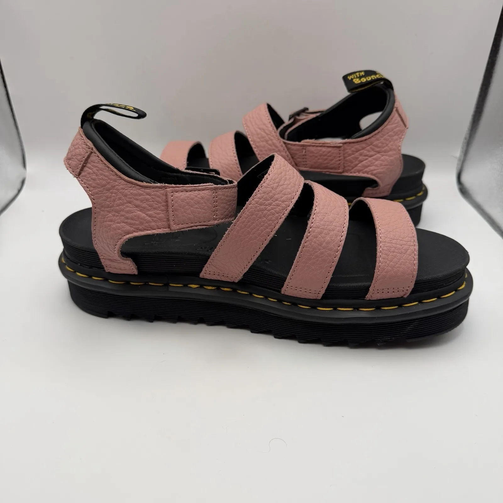Dr. Martens Blaire Flatform Peach Pink Leather Sandals Women's Sz US 11 New - Image 5