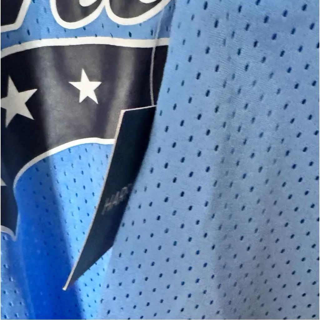 Harper And Ivy Sporty Vintage Blue Jersey Style Short Sleeve Shirt Sz M NWT Size M - Image 10