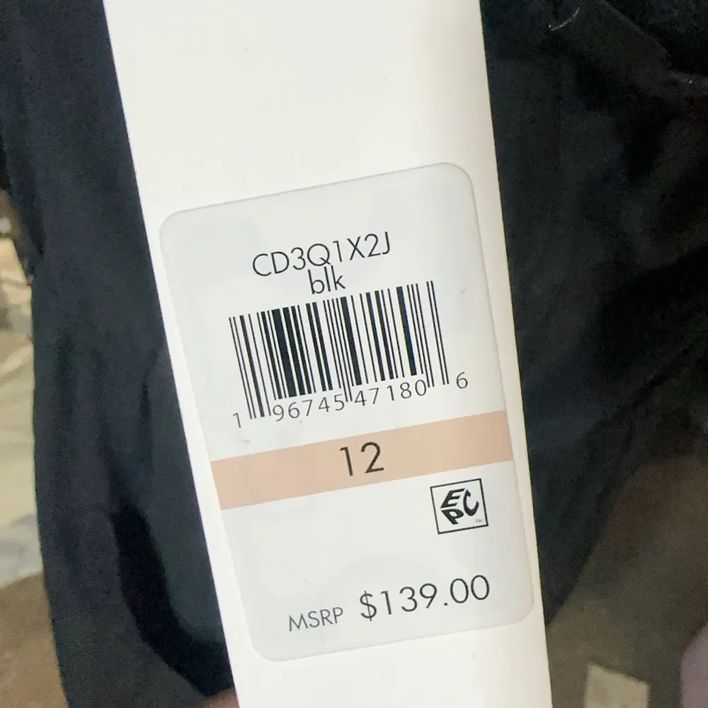 Calvin Klein black silky lightweight button up dress jacket sleeveless pockets - Image 3