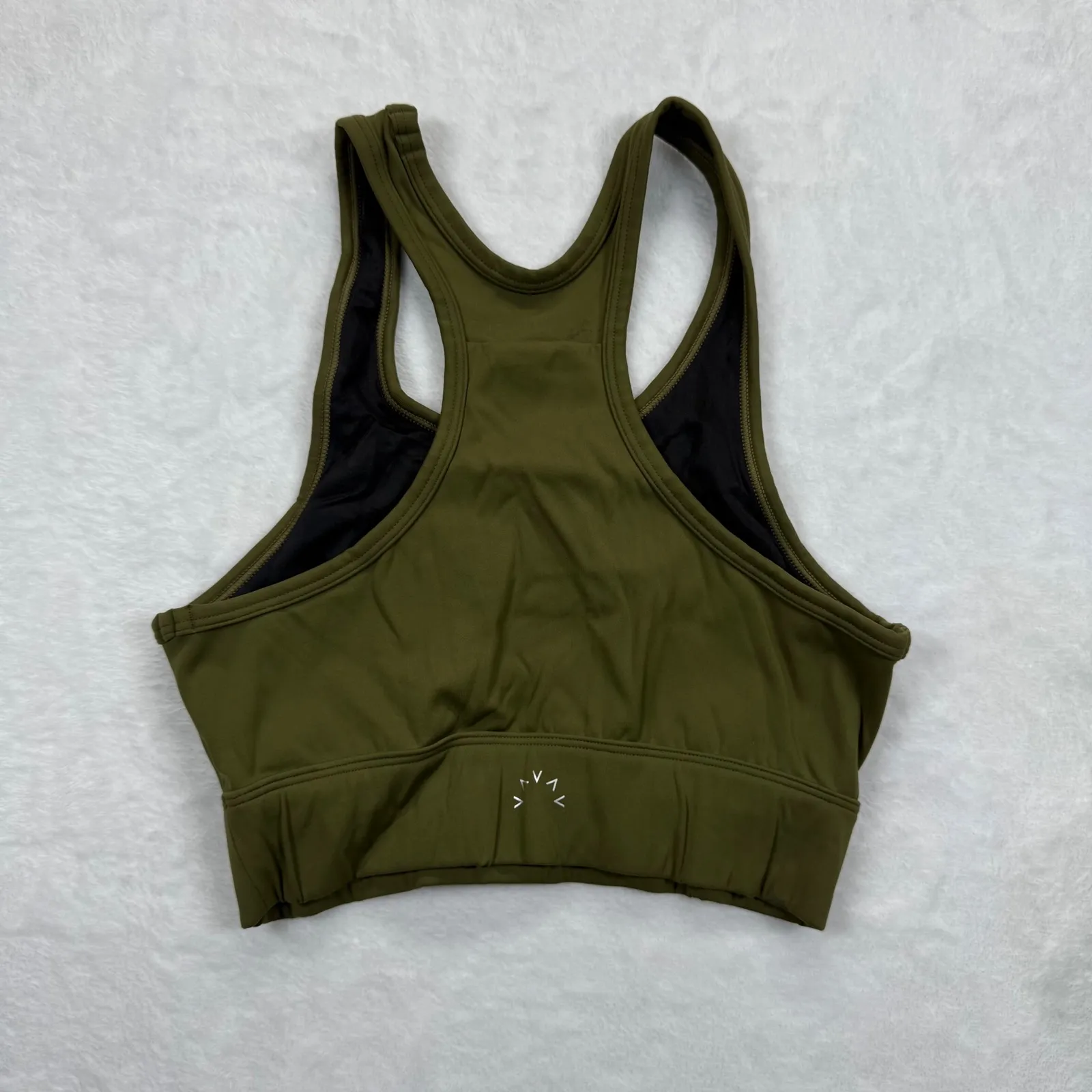 Varley‎ Sports Bra Olive Green Racerback Breathable Athletic Top XS - Image 5