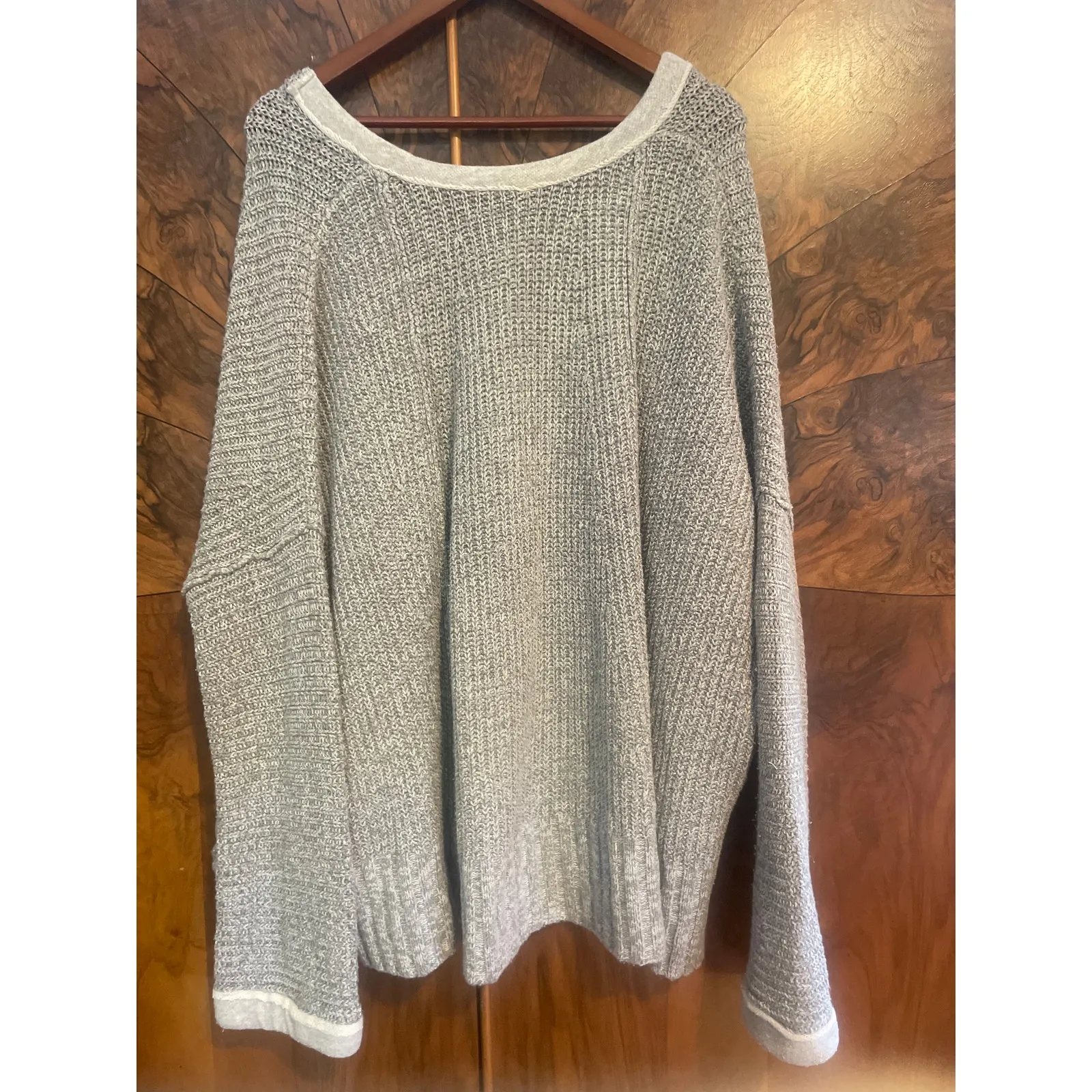 FREE PEOPLE Take Me Over Chunky Oversize Sweater Gray Size XS / S Slouchy - Image 5
