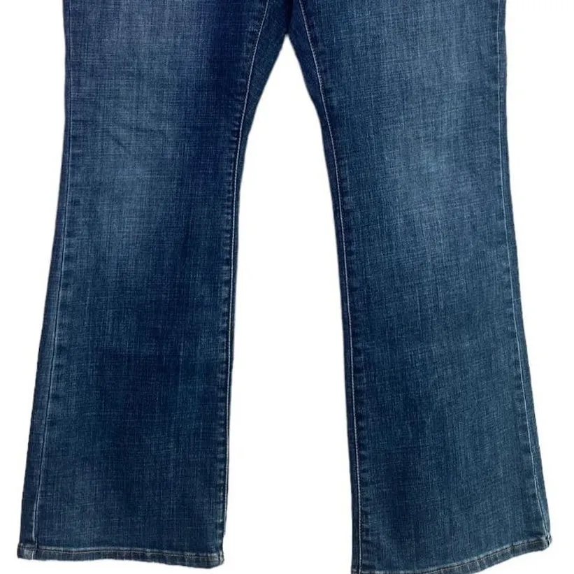 Levi's Classic Straight Leg Boot Cut Mid Rise Jeans Stretch Zip Button 31 Blue - Image 4