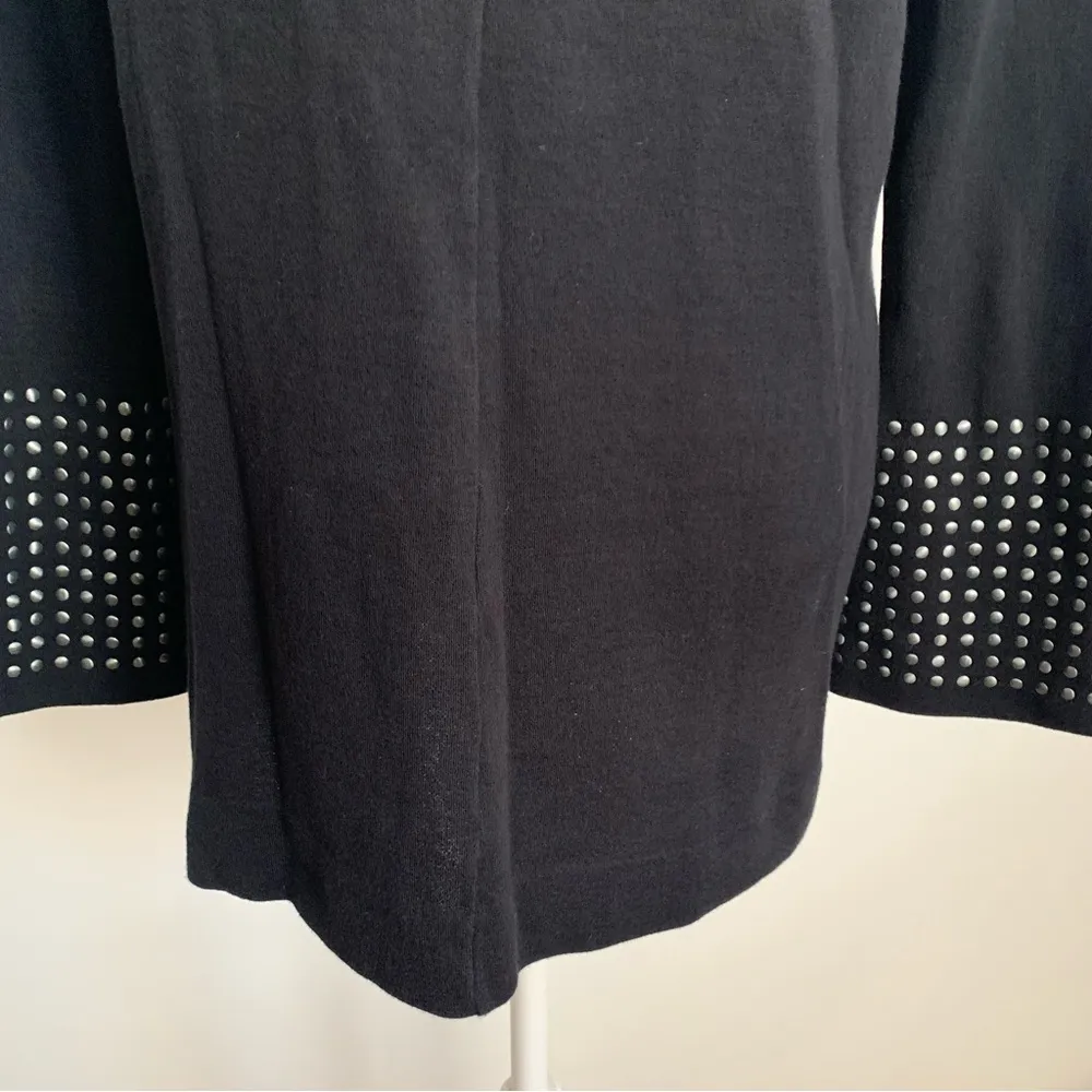 Nic+Zoe Black Studded Cuffs Back Zipper Pockets Tunic Size L - Image 11