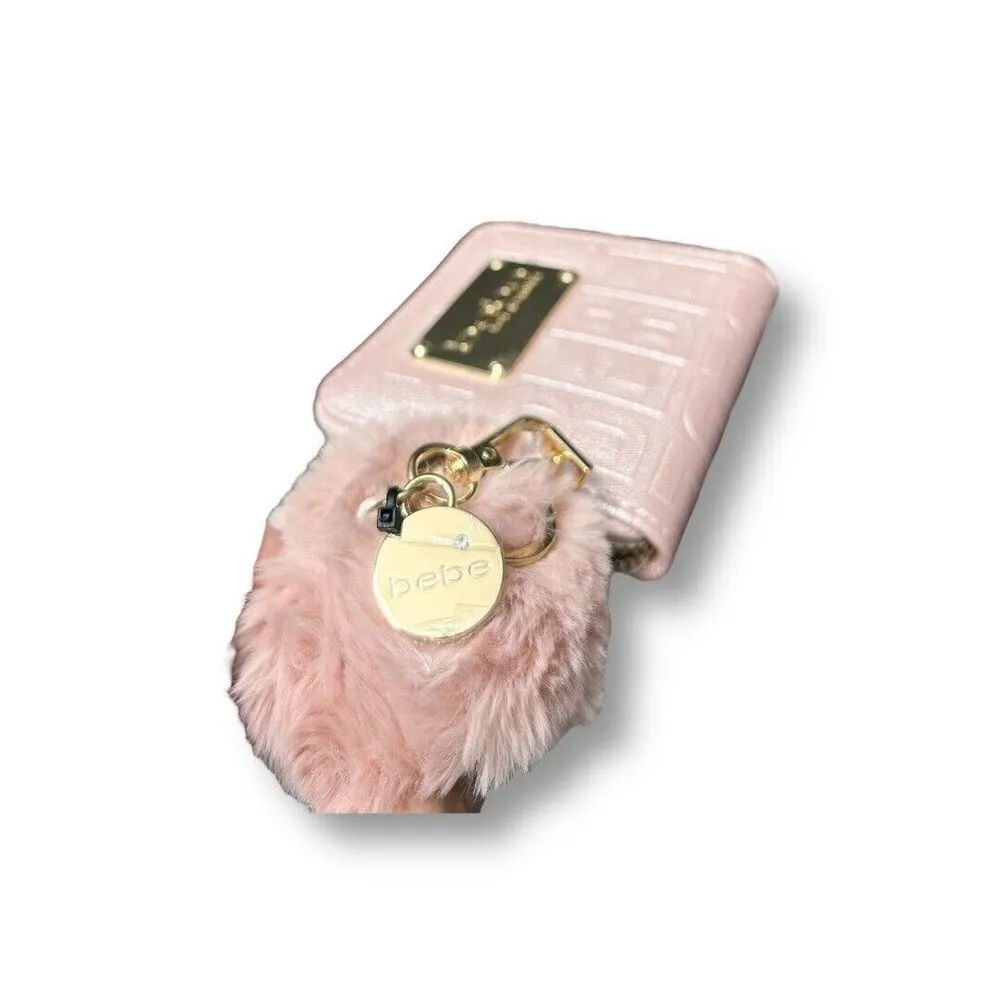 Bebe Alexandra Mini Satchel Gift Set Blush Shine Pink Logo‎ Faux Leather NWT - Image 5