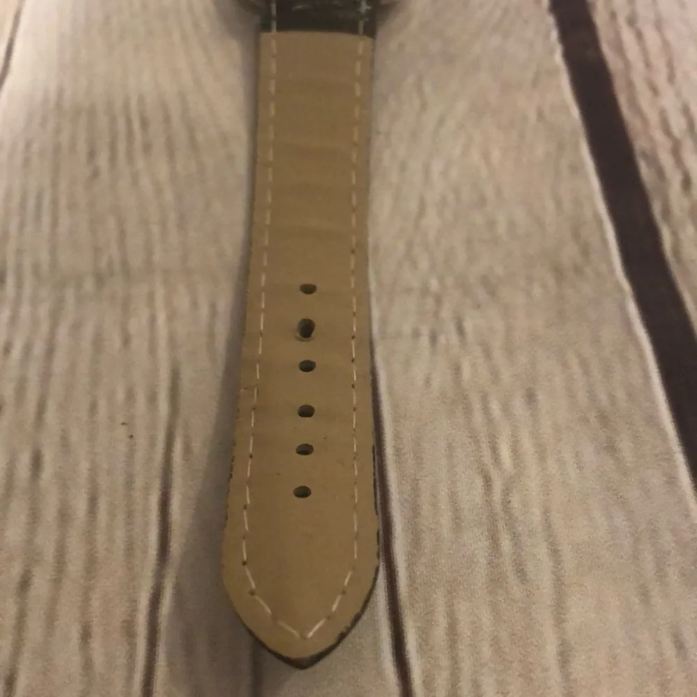 Watch With Pleather Band and Piano Face Black - Image 8