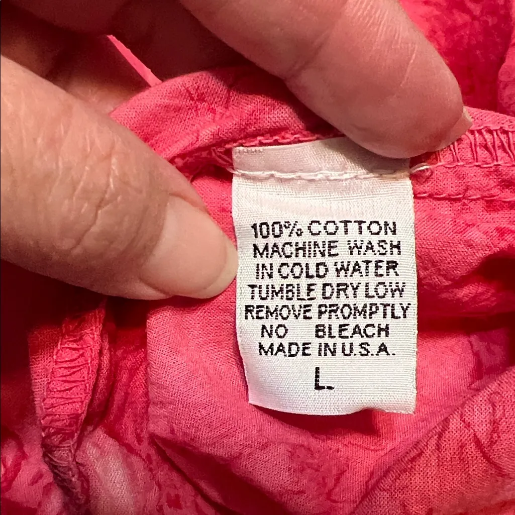 Elegant Red Button Down Shirt for Women Size L - Image 6