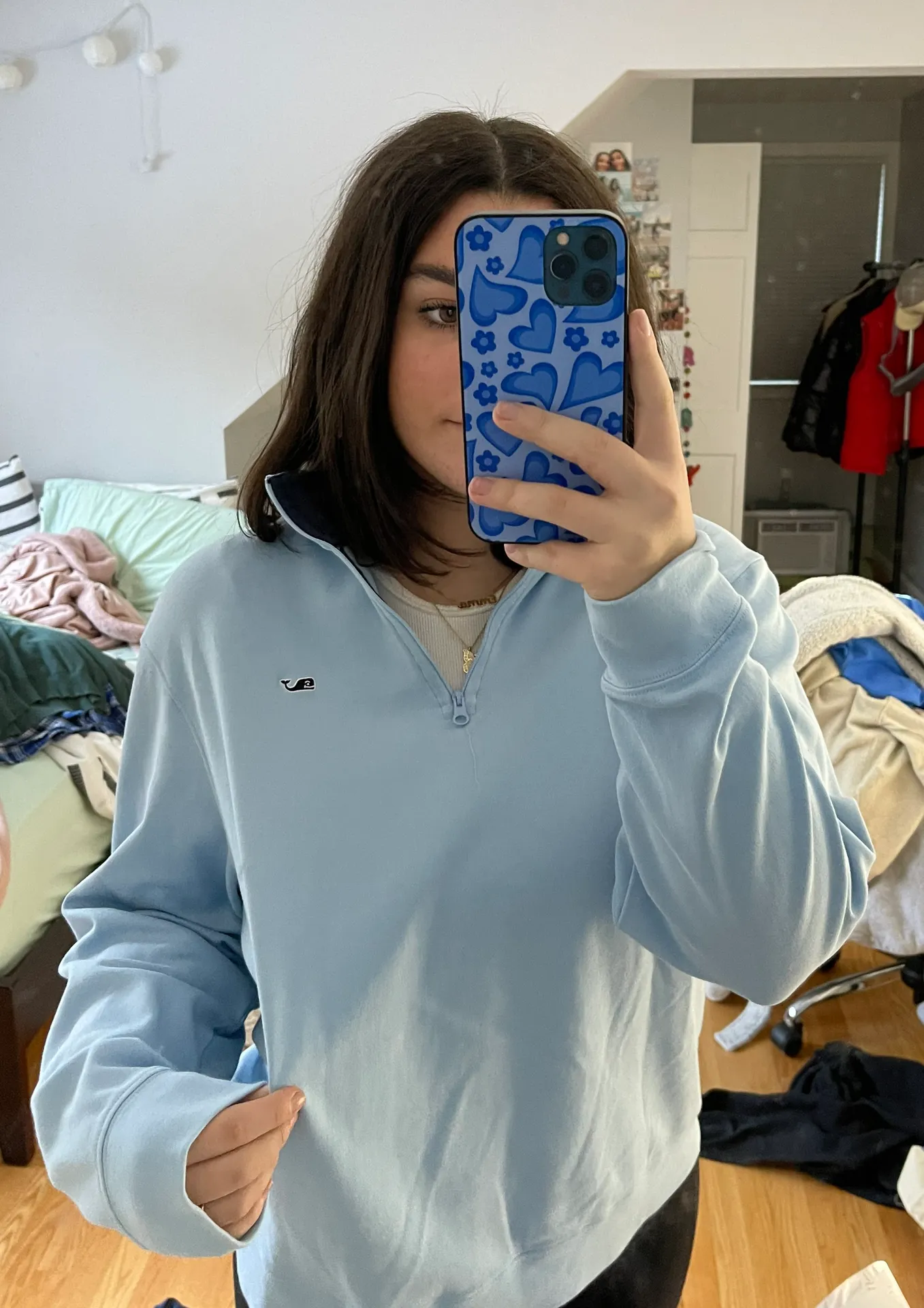 Vineyard Vines Light Blue Quarter Zip - Image 3