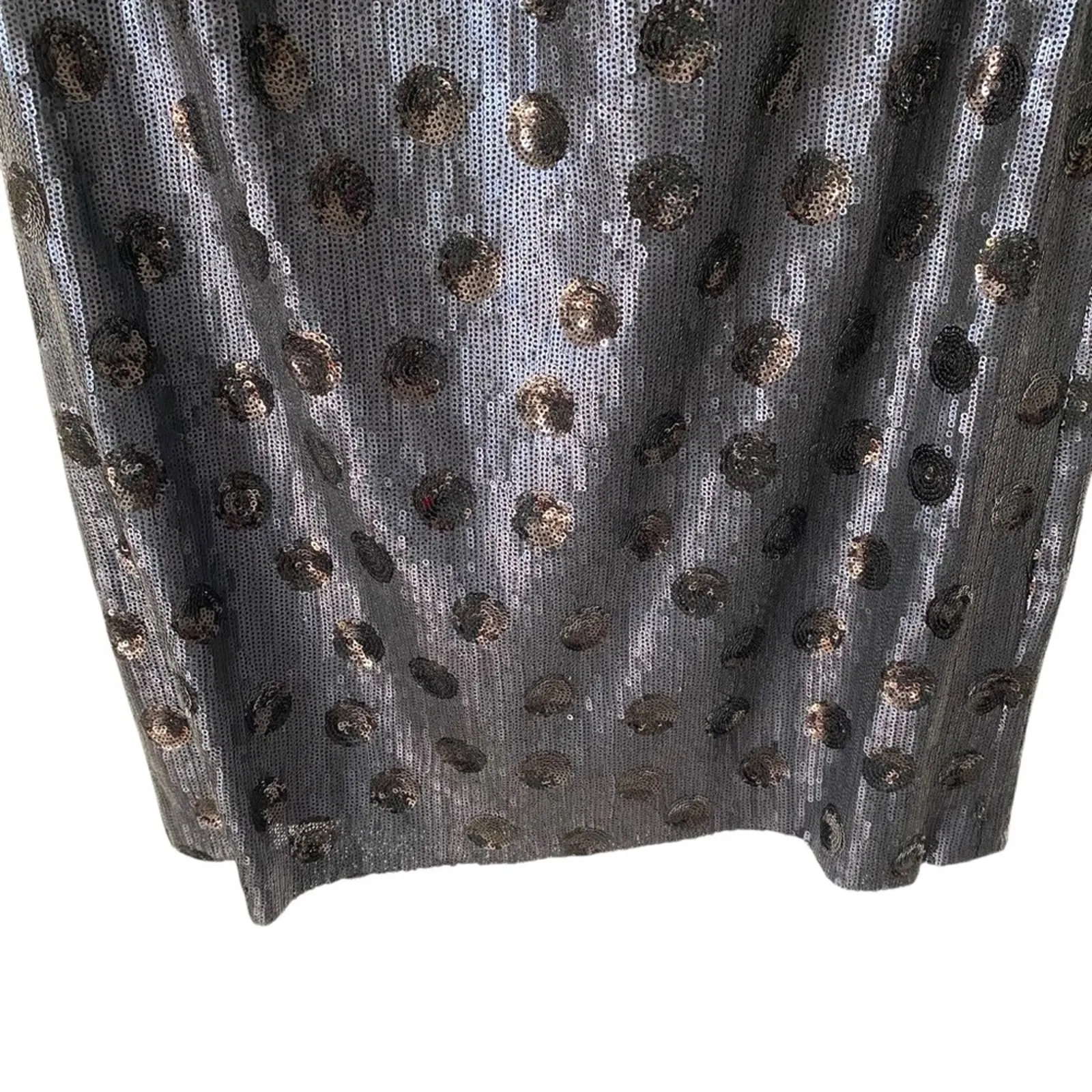 Lauren Ralph Lauren Carona Sequin Polka Dot Navy Blue Black Dress size 8P - Image 3