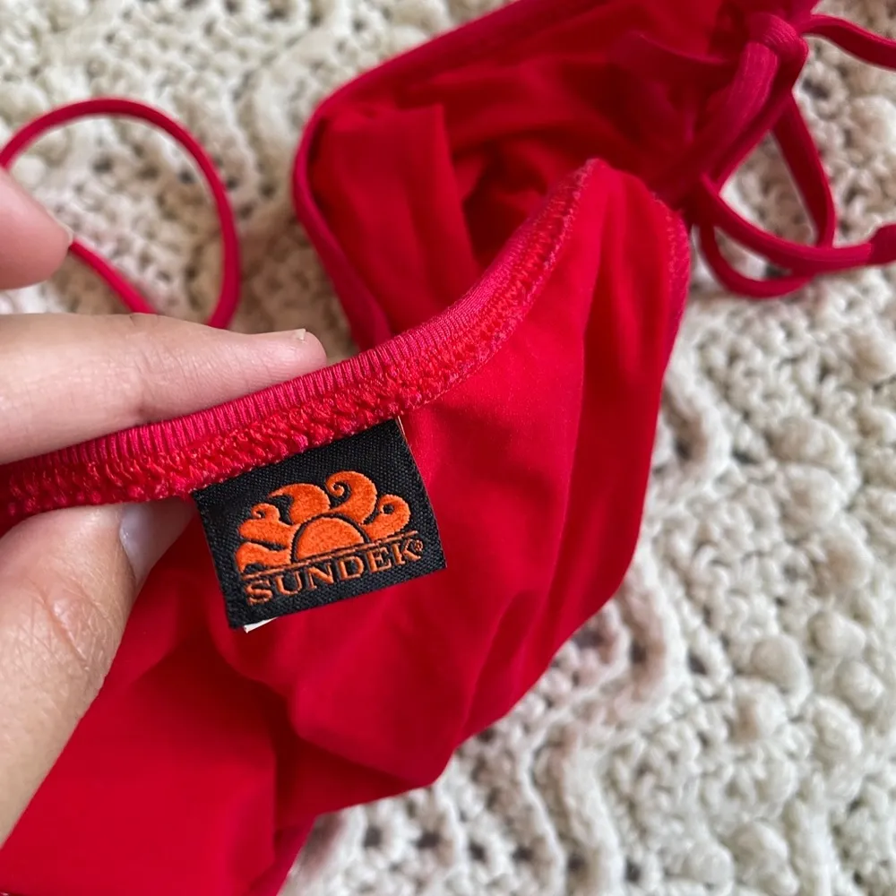 Sundek String Bikini Bottoms Red (EU 40) Size 8 - Image 3
