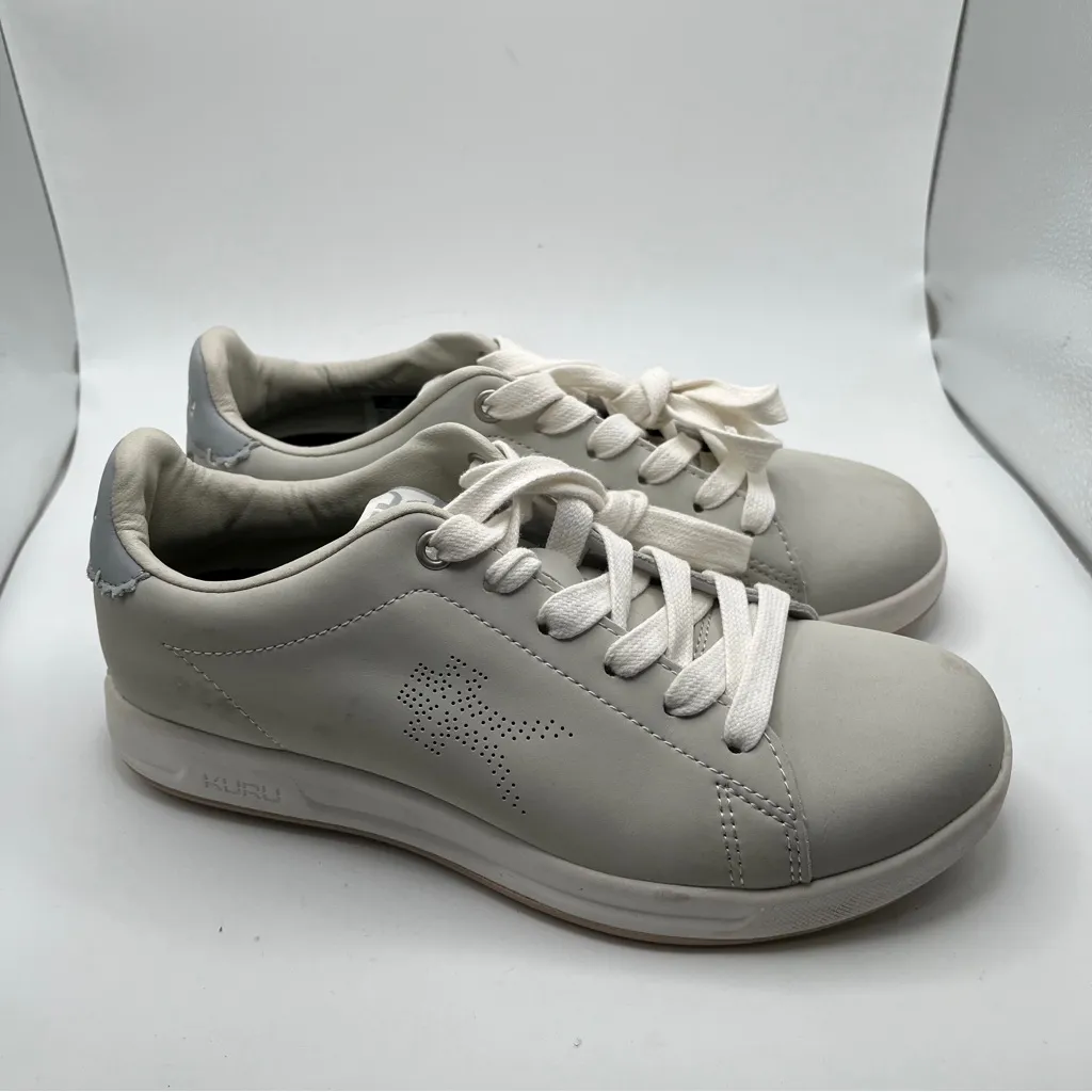 Kuru Roam Bone Gray Cloud Gray shoes women’s size 6.5 sneakers leathers EUC - Image 4