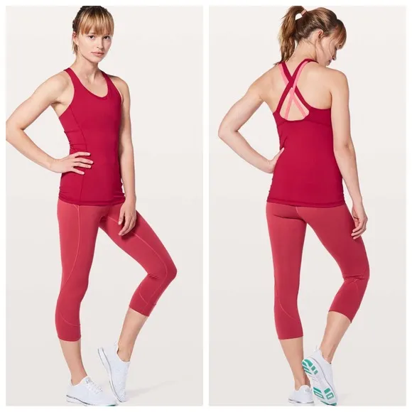 Lululemon Stash N Run Tank Ruby / Glossy - Image 2