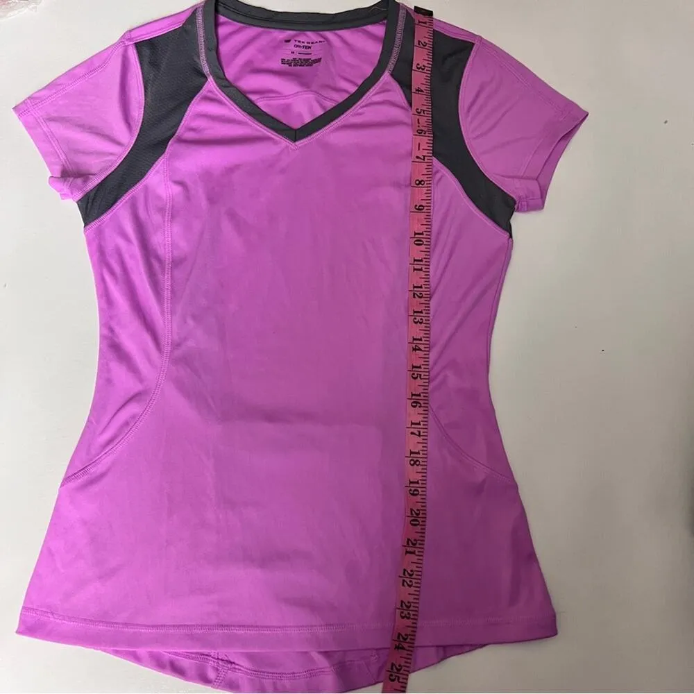 Tek Gear DryTek Sports Athletic Workout  V-Neck Short Sleeve With Pocket  Sz XS - Image 7