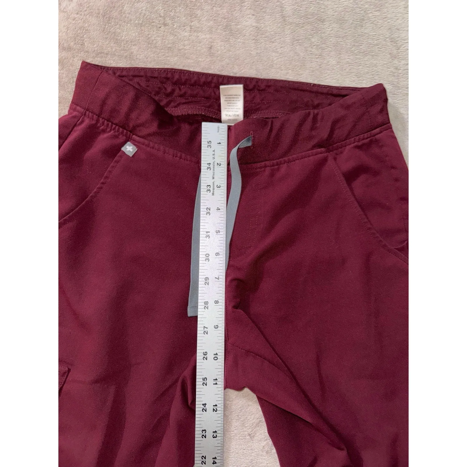 FIGS  Zamora Jogger Scrub Pants Graphite Red Size Small‎ - Image 8