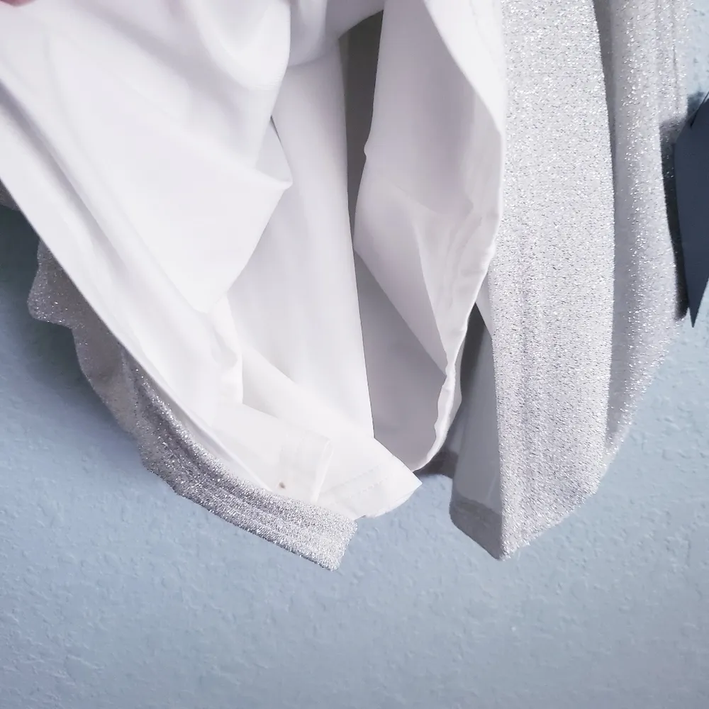 Lulus Night With The Stars Sparkly Silver Plunge Neck Cutout Mini Dress - Image 9