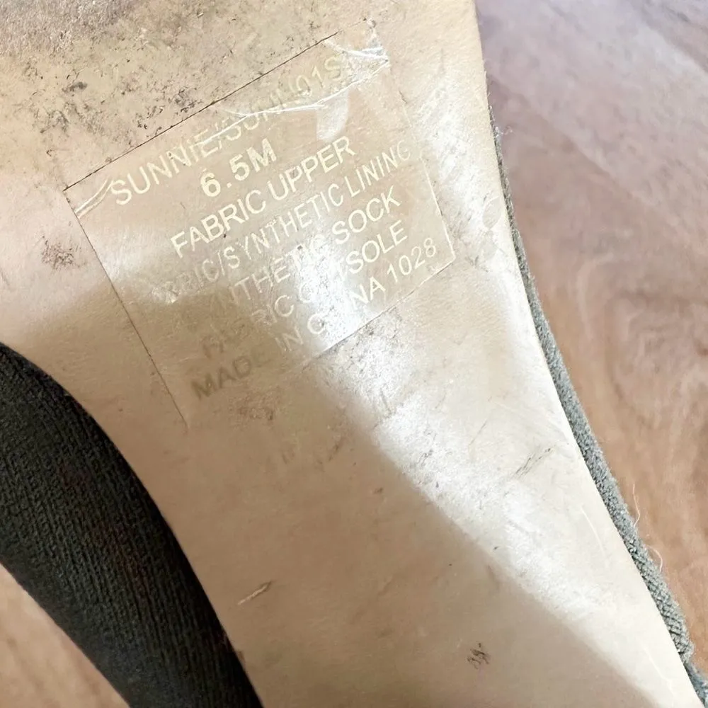 Steve Madden Sunnie Open Toe Cutout Ankle Sock Bootie Olive Green Women's 6.5 M - Image 9