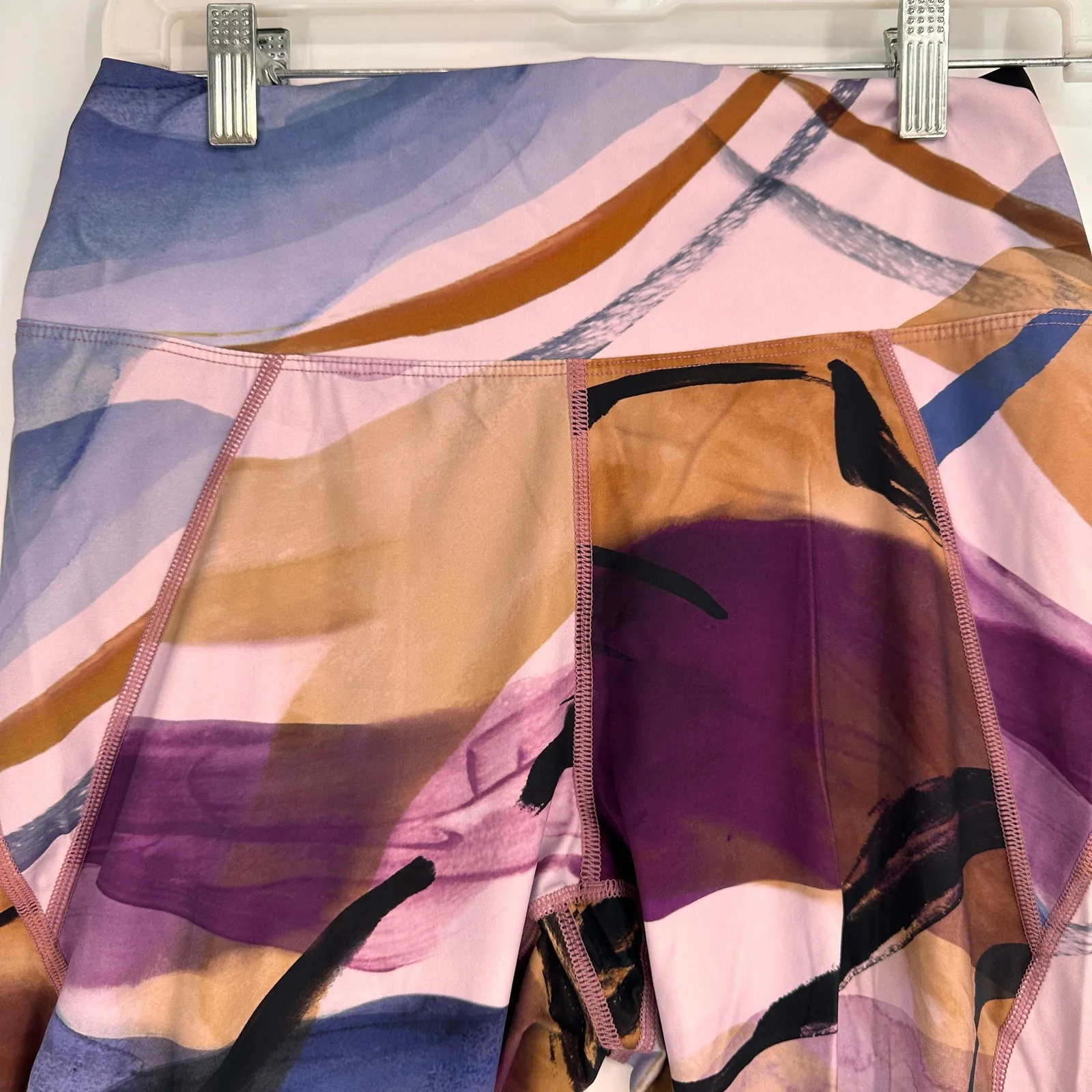 Soma WKND 360 Crop Multicolor High Rise Activewear Legging Size Large - Image 3