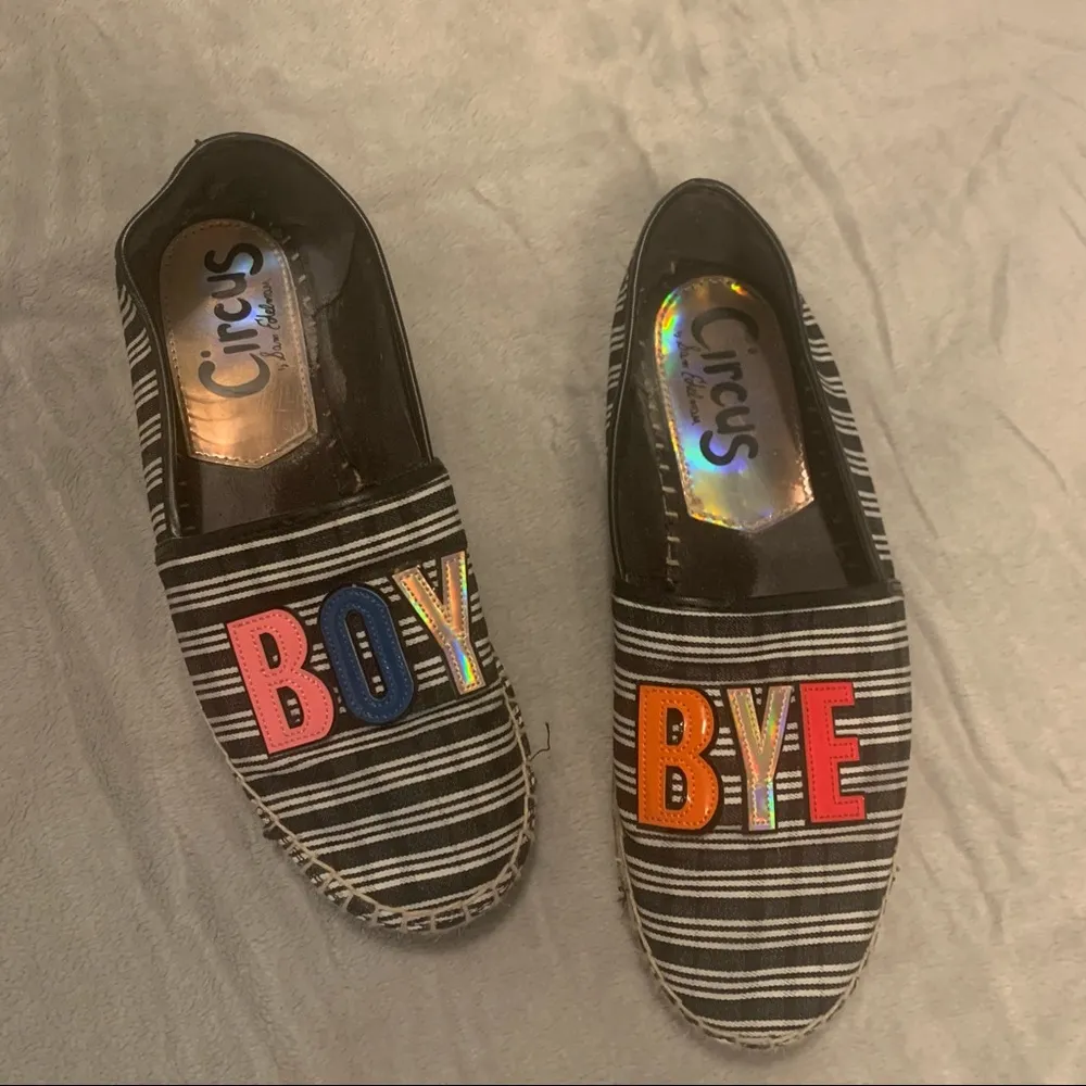 Circus By Sam Edelman Leni Boy Bye Navy Striped Espadrille Flat Size 8.5 - Image 2