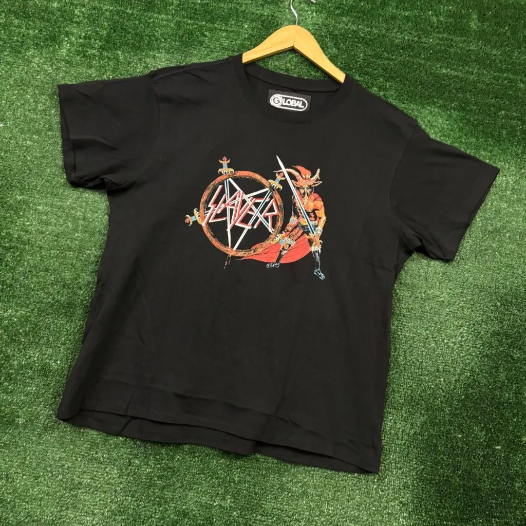 Slayer Show No Mercy Thrash Metal Band T-Shirt Size Large  - Image 3