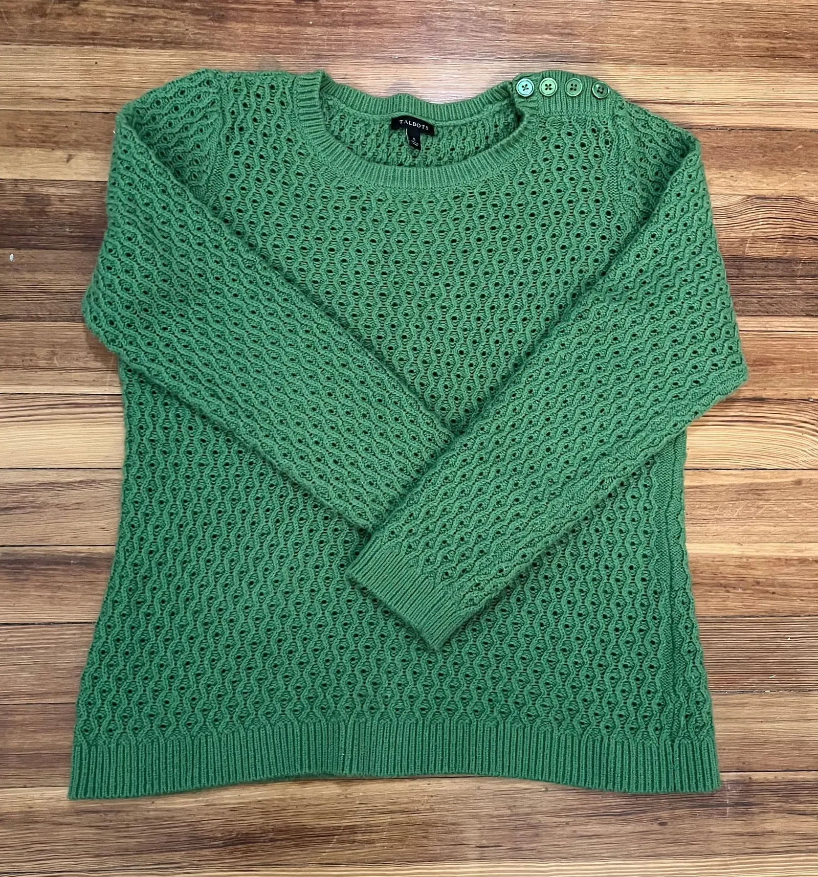 Talbots Open Knit Cable Crewneck Sweater - Image 2