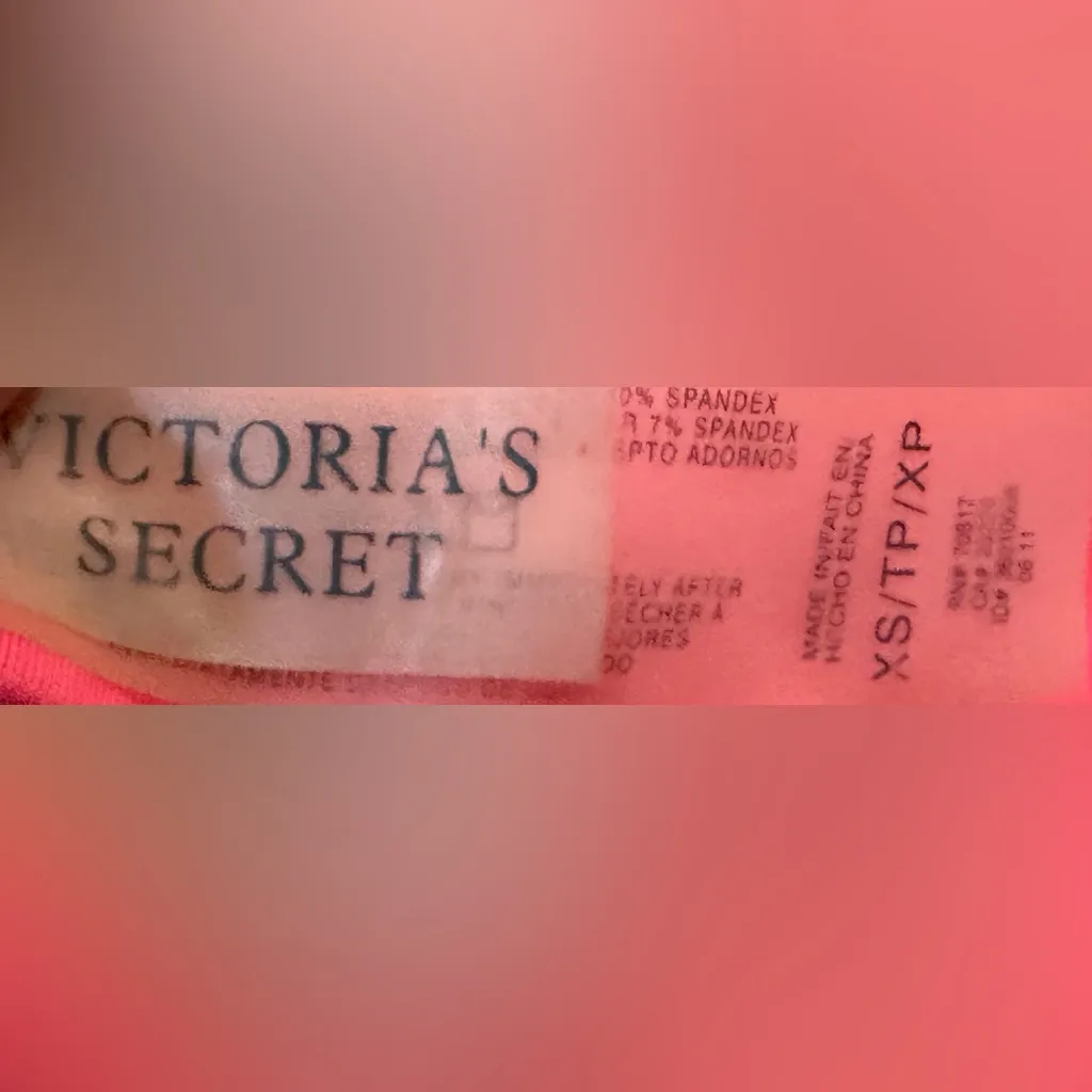 Victoria's Secret Pink Bikini Top with Bow Detail Women's Sz XS - Image 9