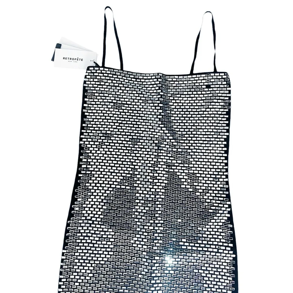 Retrofete Kyree Embellished Knit Dress, Black Size S New with Tag - Image 13