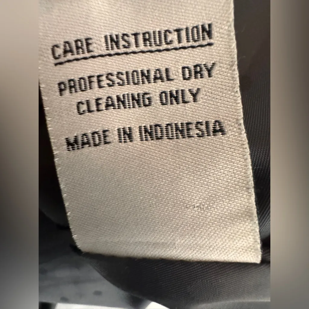 jessica simpson XS wool long black coat oversized collar fully lined - Image 14