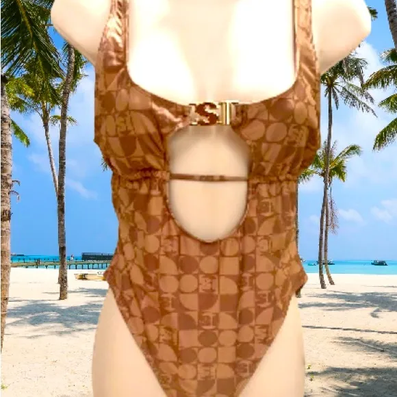 Forever 21 Sport Illustrated Monogram one piece Swimsuit XL - Image 2