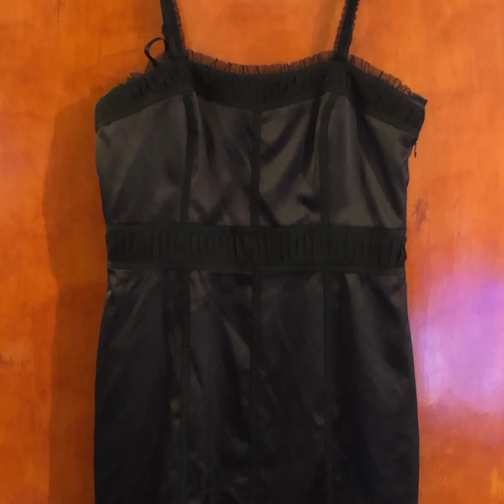 White House Black Market little black satin dress size 8 - Image 2
