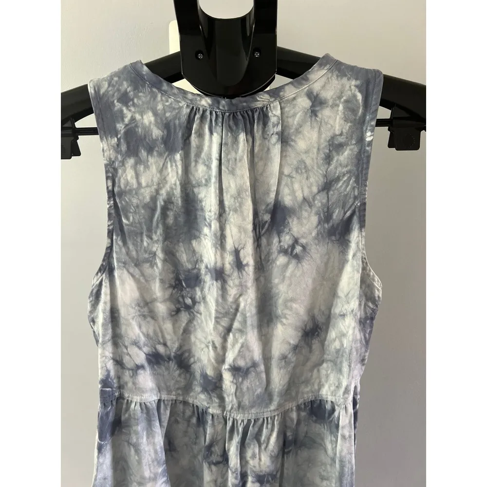 C & C California Women's Tie Dye Lyocell V Neck Pullover A line dress size small - Image 5