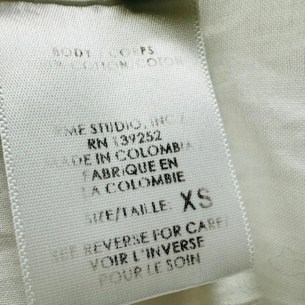 Peixoto Fraya Blouse Size XS White Ruffle Eyelet Cotton Beach Summer Swim - Image 4