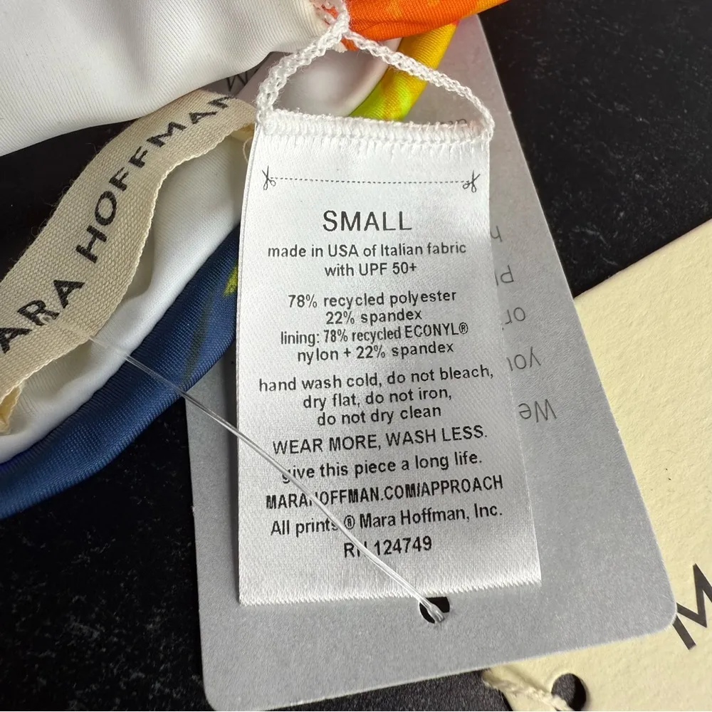 Mara Hoffman Viti Carla Knot Bikini Top White Multi Women’s Sz S - Image 6