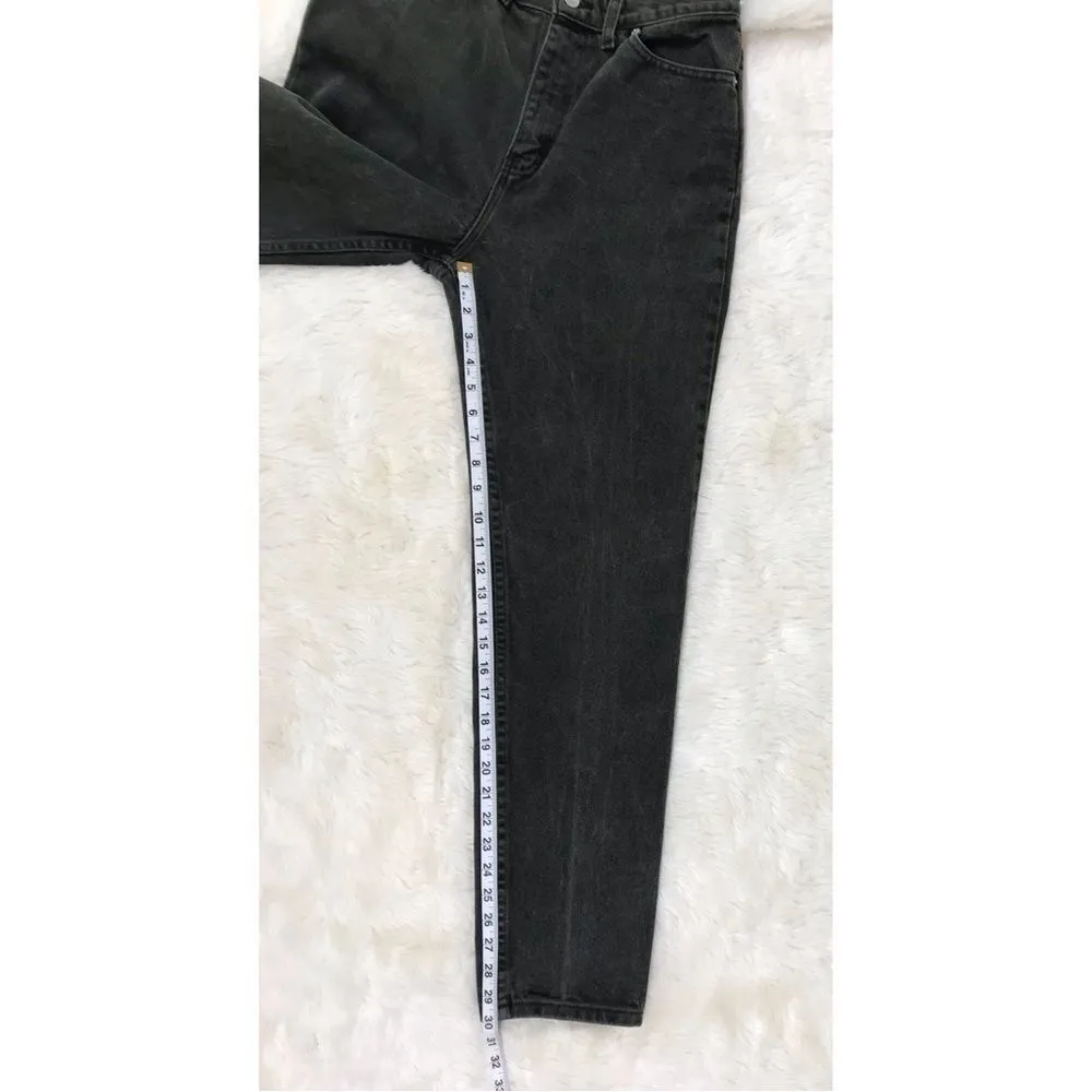 VINTAGE‎ Faded Glory High Rise Jeans Tapered Leg Stonewashed Dark Green Size 10 - Image 10