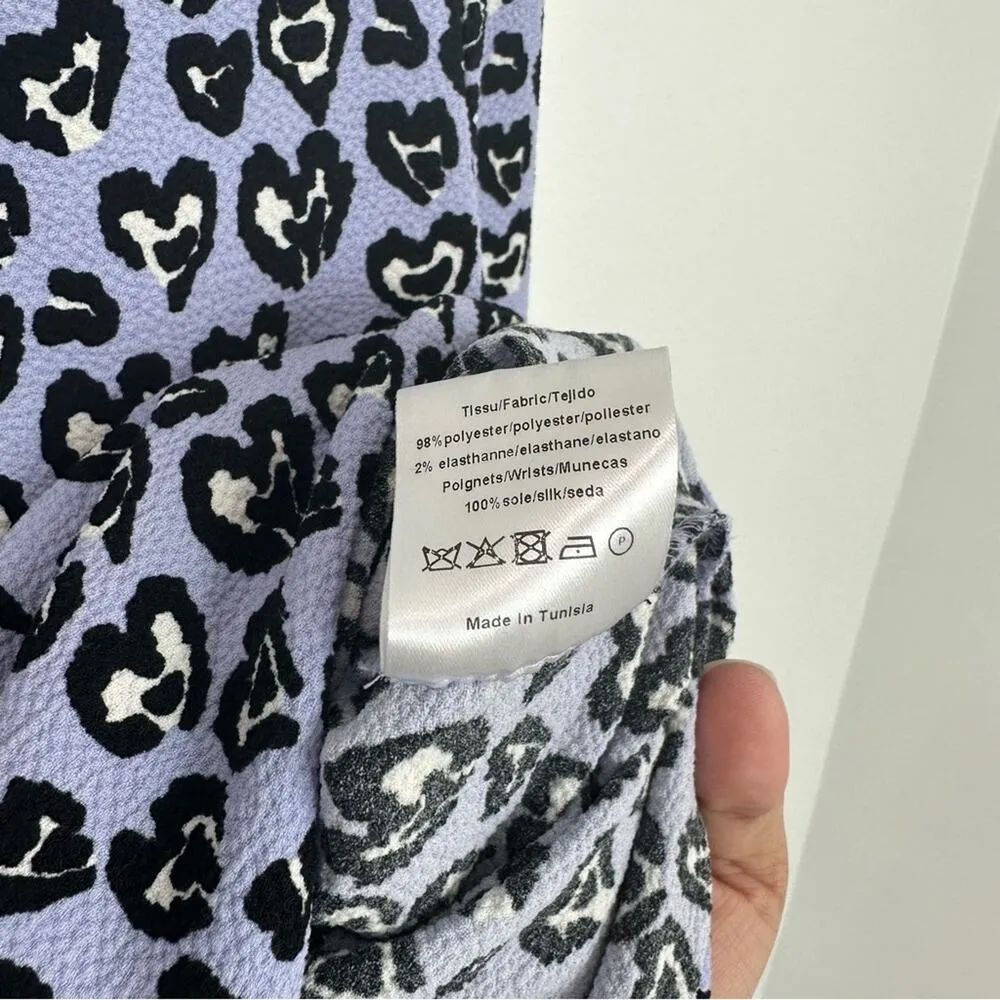 Sandro Rina Purple Heart Patterned long sleeve Blouse Top - Image 8