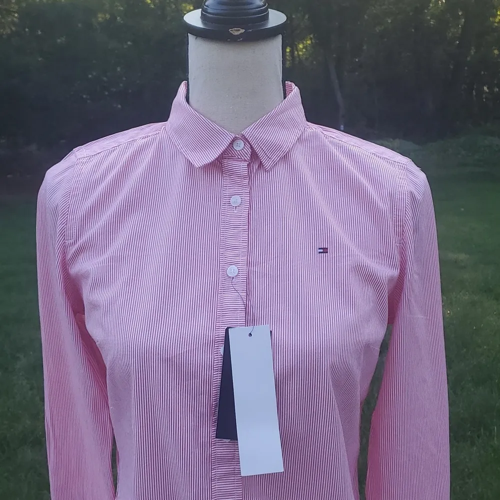 NWT Tommy Hilfiger Classic Fit Striped Button Down Shirt - Image 3