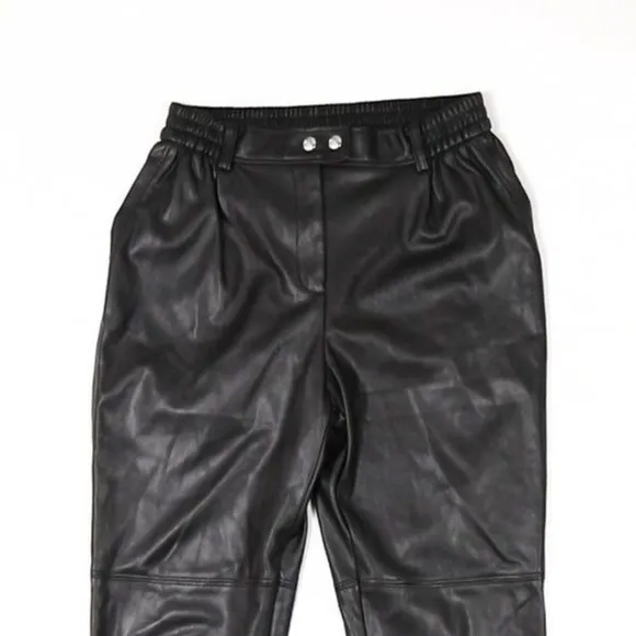 Bershka Baggy pants‎ faux leather ankle jogger large - Image 2