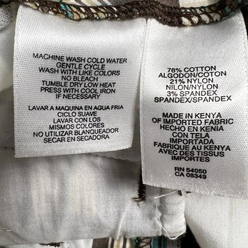 Jones New York Signature Brown Cream Plaid Bermuda Shorts Size 10 - Image 6