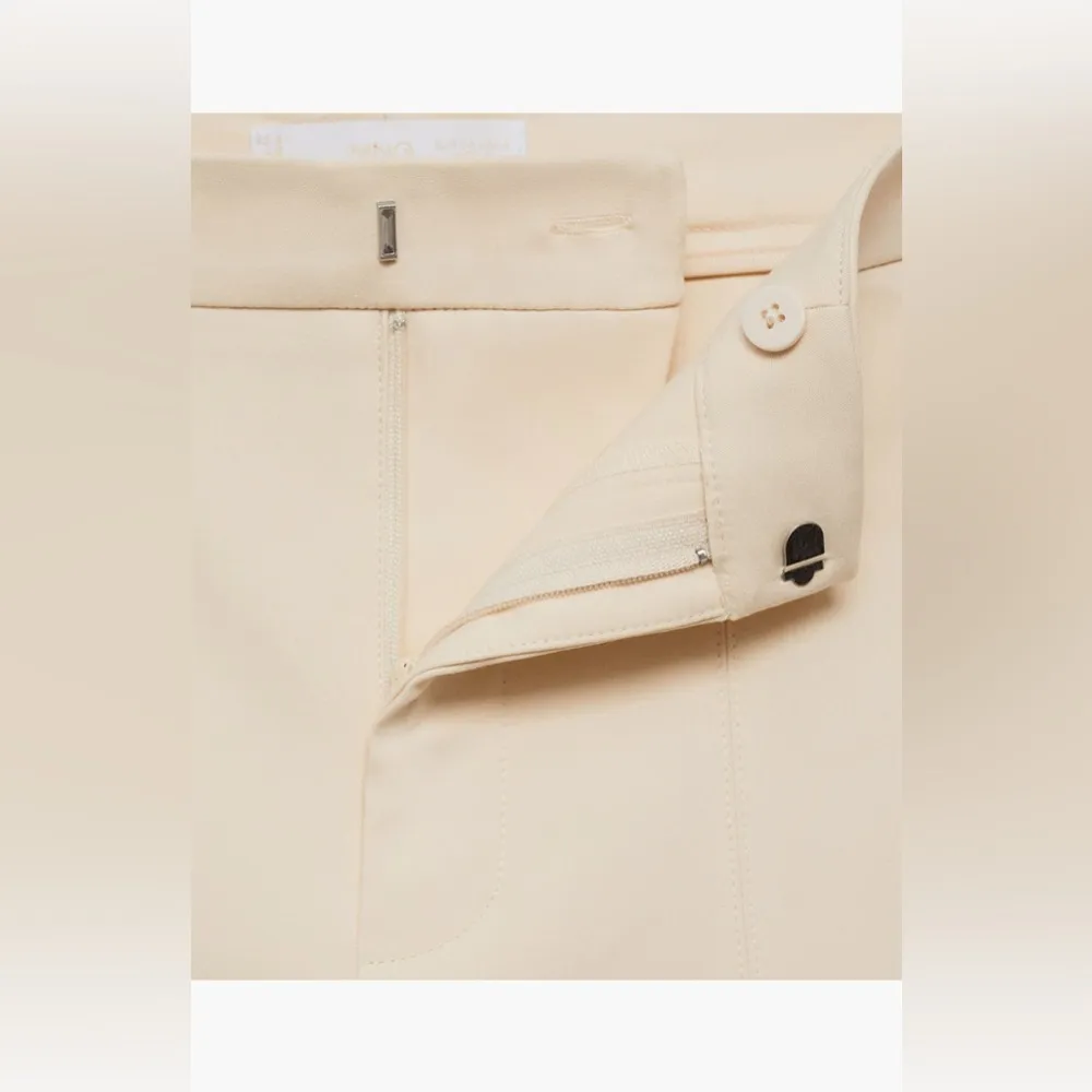 MANGO Cropped Skinny Pants in Ecru Ivory Size 2 - Image 10