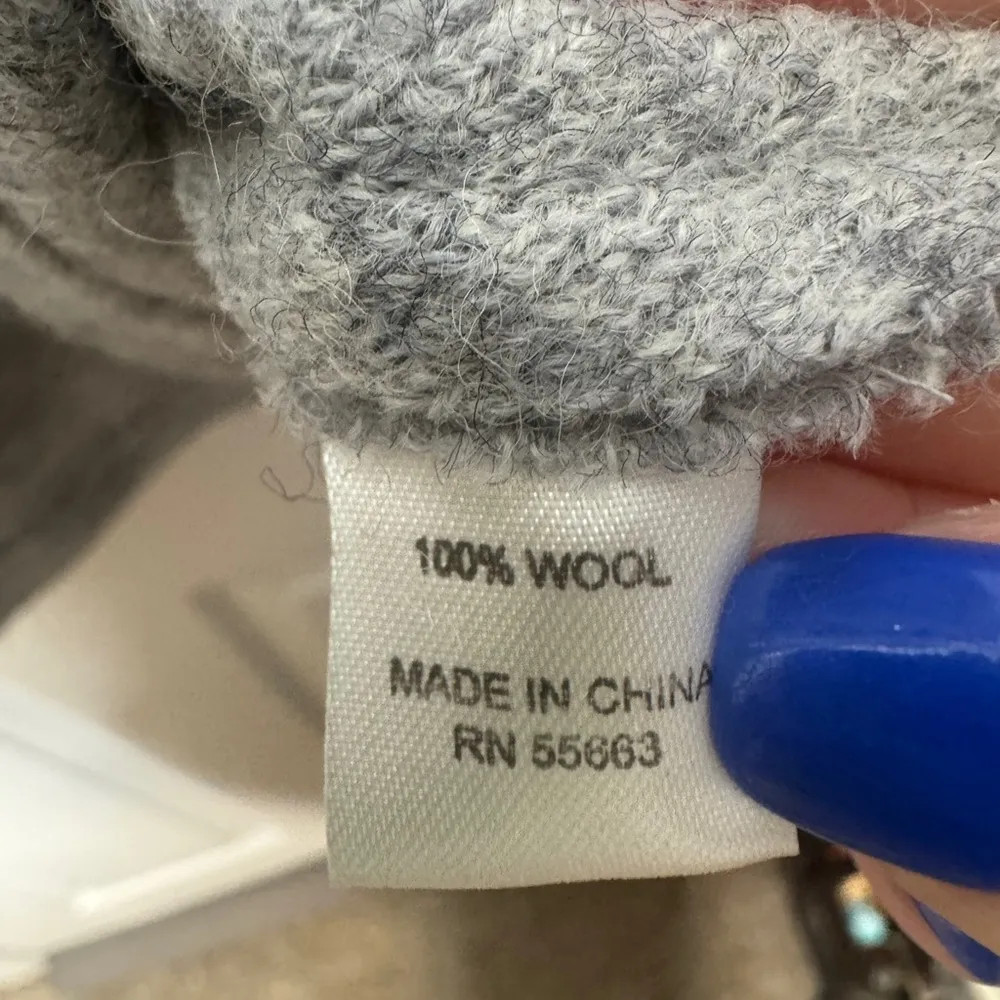 FOR CYNTHIA‎ NWT 100% boiled wool button front hooded vest gray size m lagenlook - Image 6