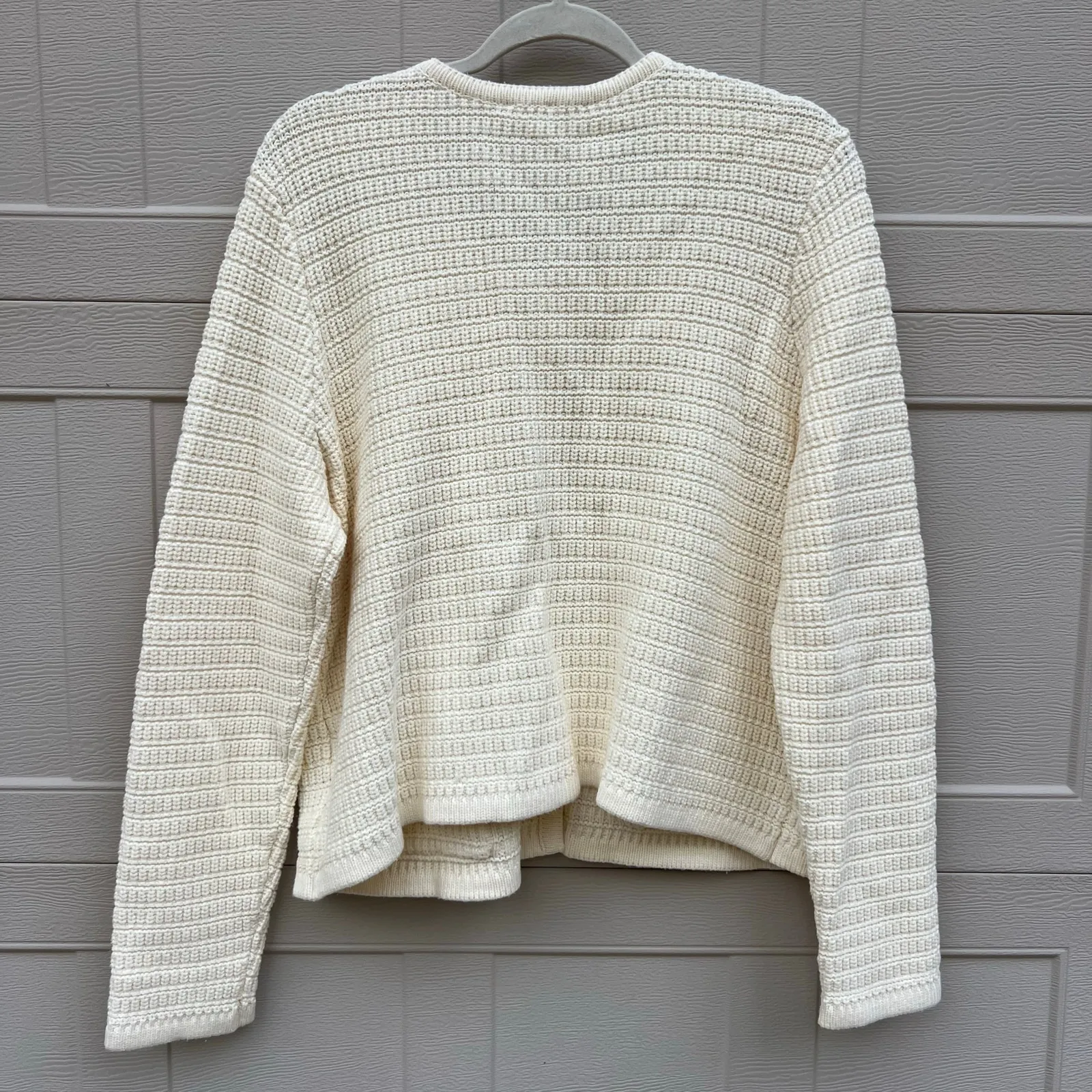 Tuckernuck Hyacinth House Woven Maybourne Cardigan Sweater Cream Ivory XXL - Image 8