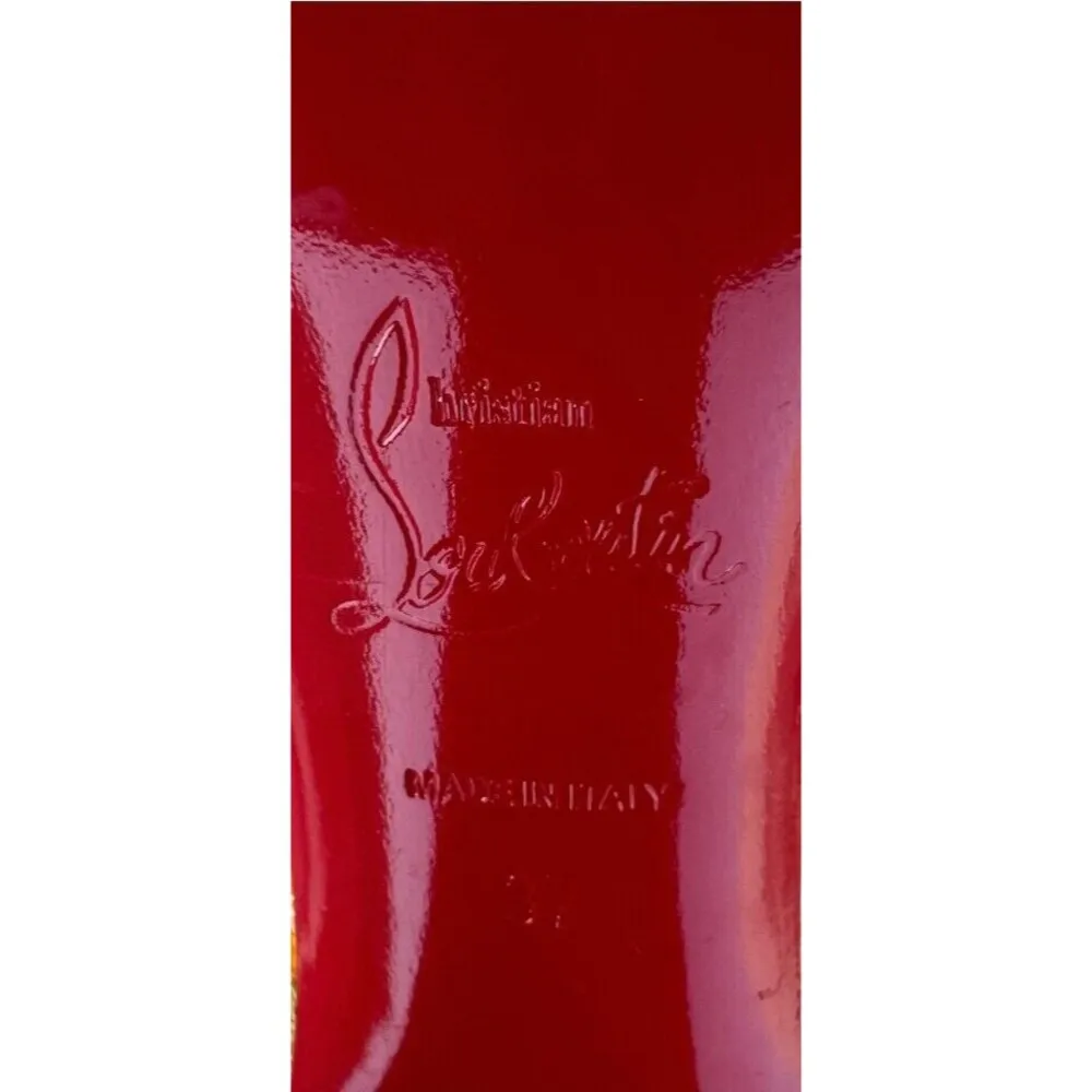 Christian Louboutin May Wong 100 Floral & Rabbit Fur Block Heel Booties - Image 10