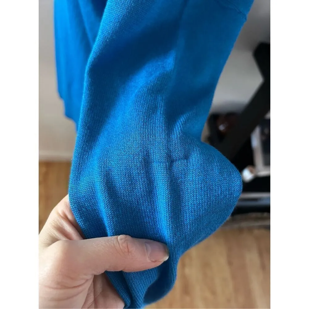 Sacks firth avenue blue long sleeve shirt size xs silk and cashmere - Image 3