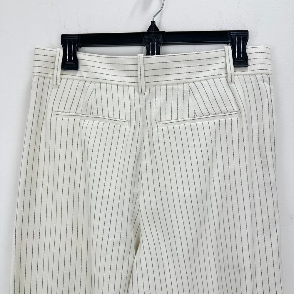 Madewell The Tall Harlow Superwide Leg Trouser Linen Cotton Pinstripe US 2 NWT - Image 14