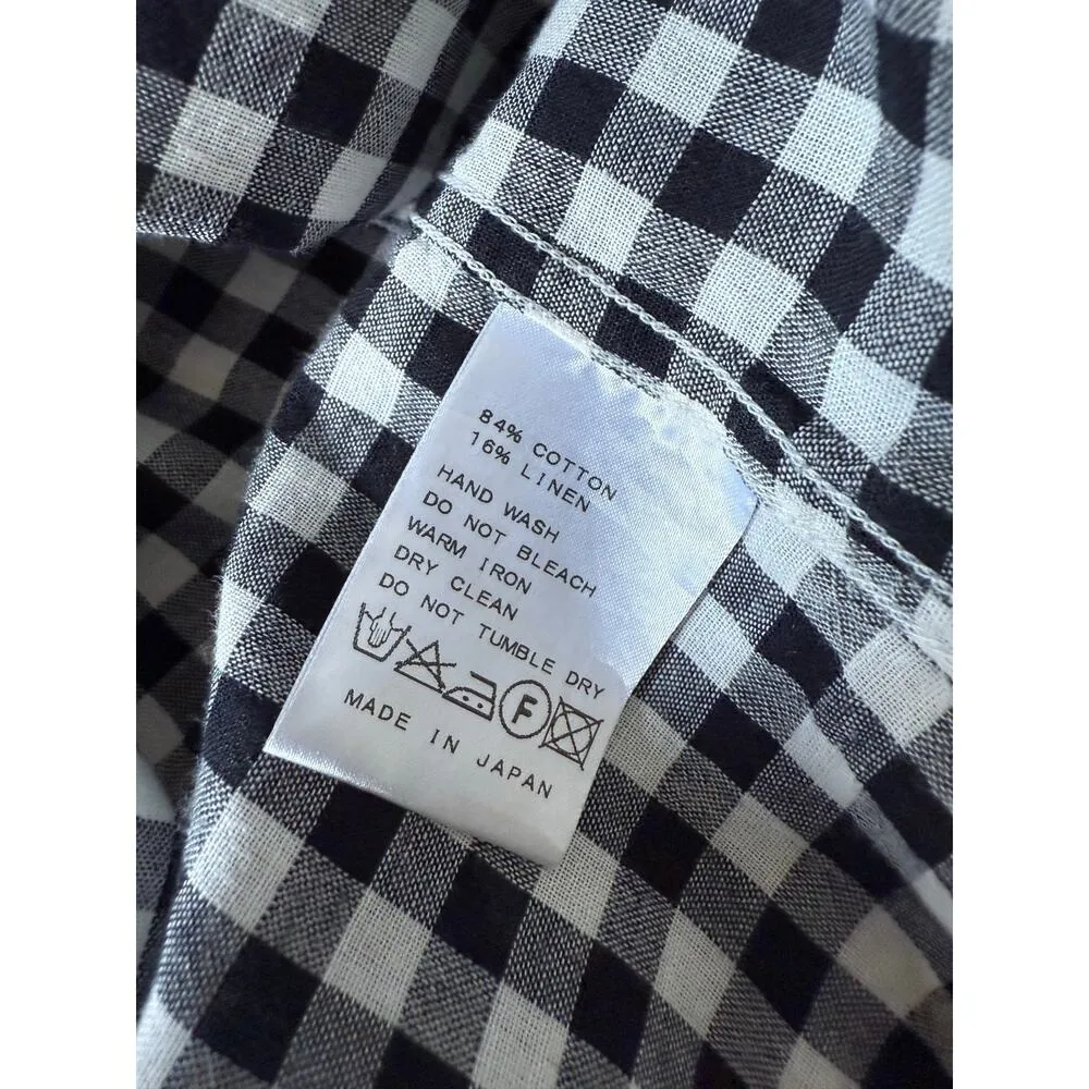 Journal Standard Black & White Check Button Down Shirt Size Small - Image 5