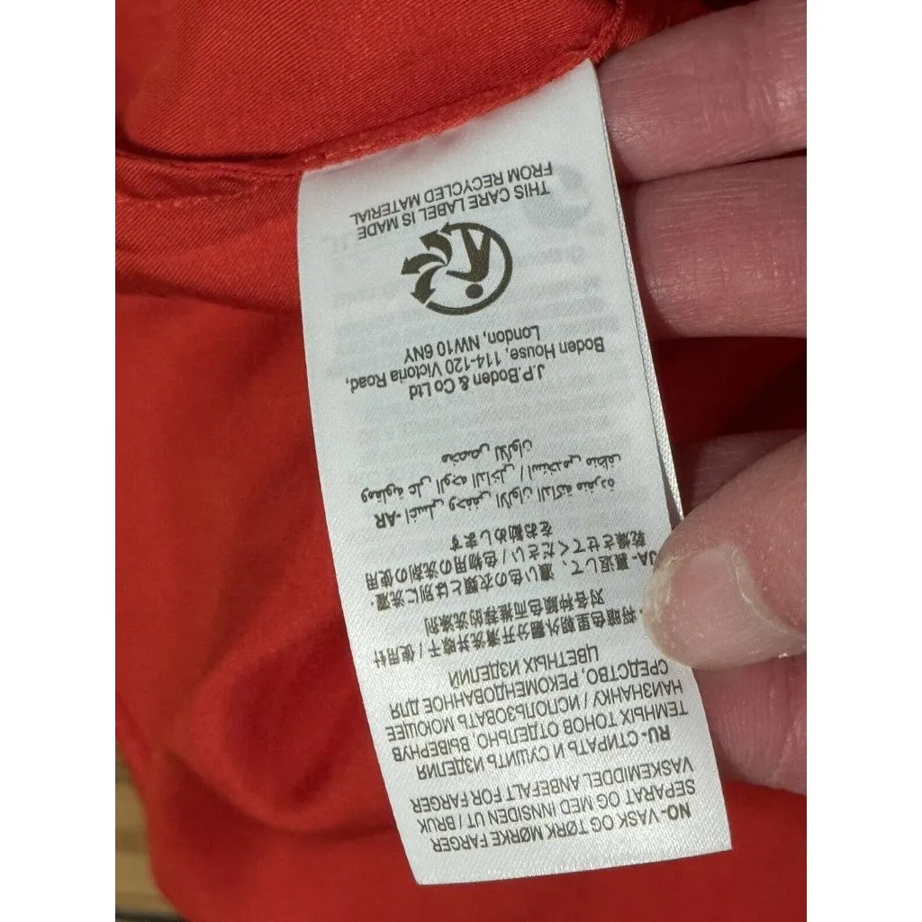 Boden Red Size 6 Short Sleeve‎ Blouse Pleated Neck Silk Blend Keyhole Luxury NWT - Image 12