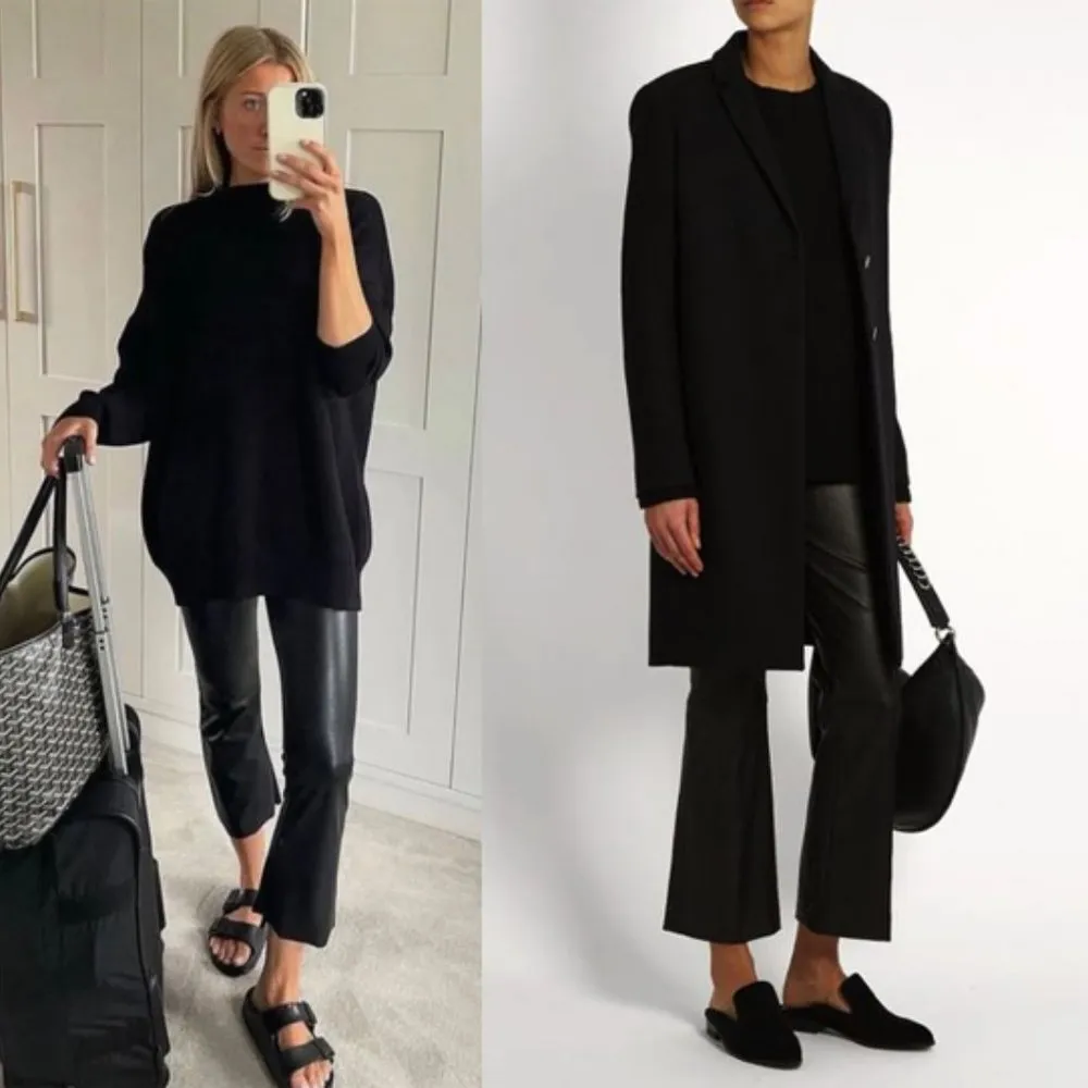 NEW Vince Camuto Leather Flare Pants - Image 2