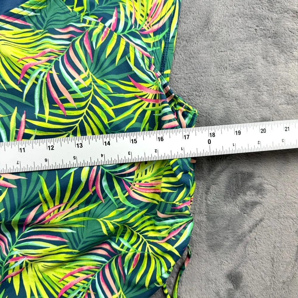 Lands End Swimsuit Top Size 16 Padded Tropical Beach Vaca Resort Built In Bra - Image 2